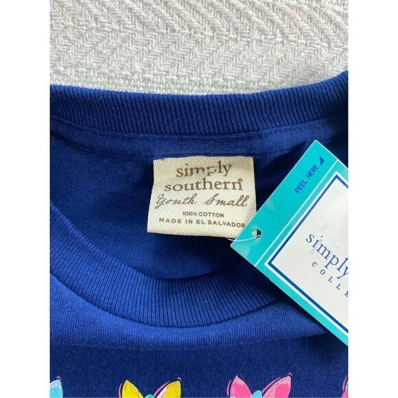 SIMPLY SOUTHERN Big Girls SMALL Easter Vibes - DOG - Short Sleeve Tee - Picture 6 of 11